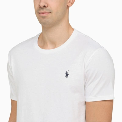 Shop Polo Ralph Lauren Classic Crew-neck T-shirt In White