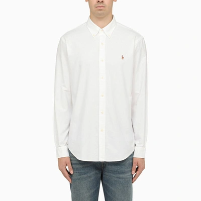 Shop Polo Ralph Lauren Poplin Button-down Shirt In White