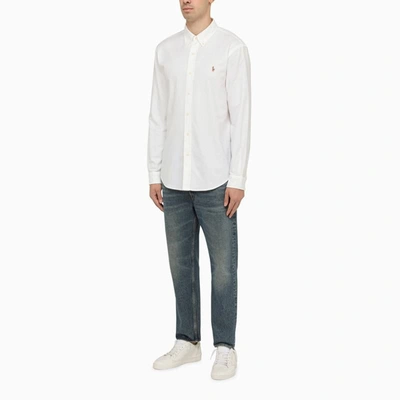 Shop Polo Ralph Lauren Oxford Poplin Shirt In White