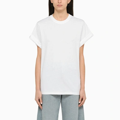Shop Victoria Beckham Oversize Crew-neck T-shirt In White