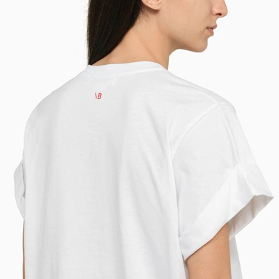 Shop Victoria Beckham Oversize Crew-neck T-shirt In White