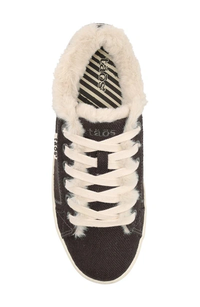 Shop Taos Starline Faux Fur Lined Sneaker In Charcoal