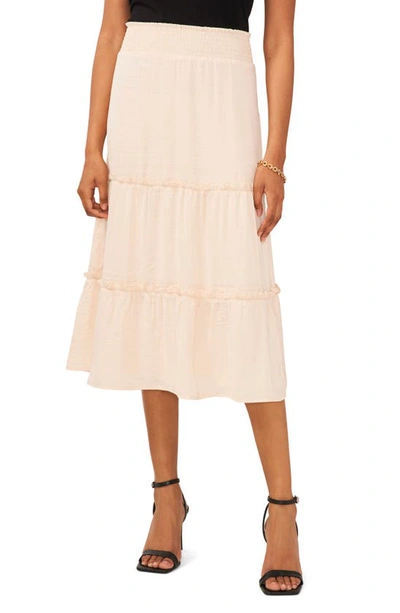 Shop Vince Camuto Smocked Waist Tiered Skirt In Tapioca