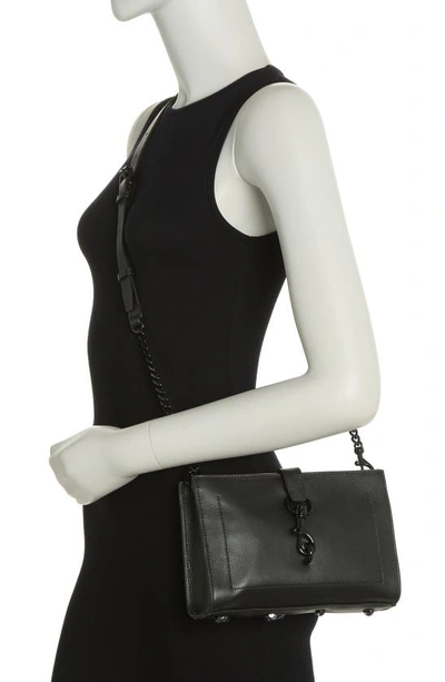 Shop Rebecca Minkoff Rider Leather Crossbody Bag In Black