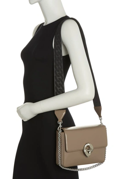 Shop Rebecca Minkoff The G Leather Shoulder Bag In Deep Taupe
