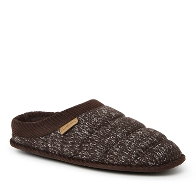 Shop Dearfoams Mens Asher Marled Knit Clog In Brown