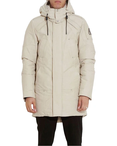 Shop Moose Knuckles Saint-ulric Down Parka In Beige