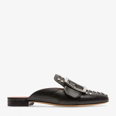 Shop Bally Janesse Women's 6222759 Black Leather Studded Mules