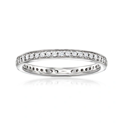 Shop Ross-simons Lab-grown Diamond Eternity Band In Sterling Silver In White