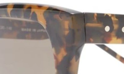 Shop Thom Browne 52mm Rectangular Sunglasses In Tortoise Green