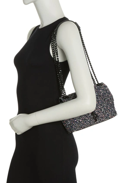 Shop Rebecca Minkoff Edie Woven Convertible Crossbody Bag In Multi/ Black