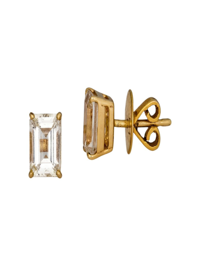 Shop Atlas Fine Women's 14k Yellow Gold & 0.46 Tcw Diamond Stud Earrings