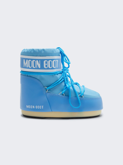 Shop Moon Boot Icon Low Nylon Boots In Alaskan Blue
