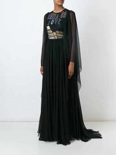Shop Dolce & Gabbana 'italia Is Love' Gown
