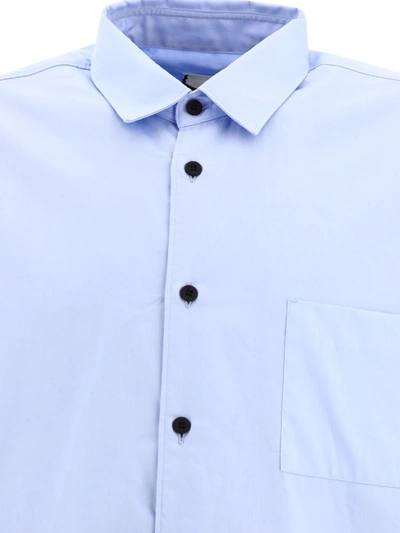 Shop Gr10k "poplin Polartec®" Shirt In Blue
