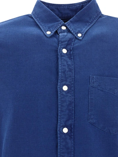 Shop Rrl By Ralph Lauren "indigo Oxford" Shirt In Blue