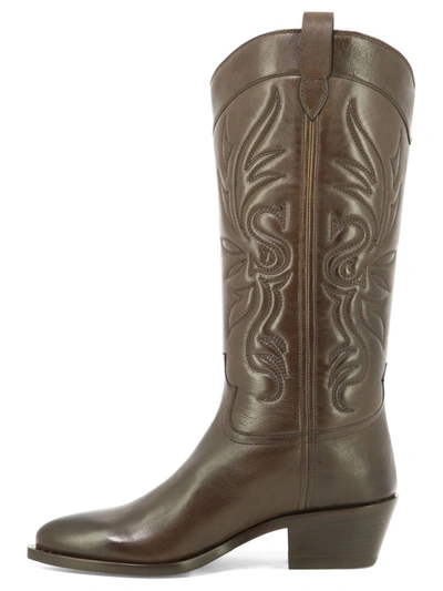 Shop Sartore Texan Boots In Brown
