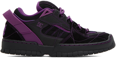 Shop Needles Black & Purple Dc Shoes Edition Spectre Sneakers In B-black/purple