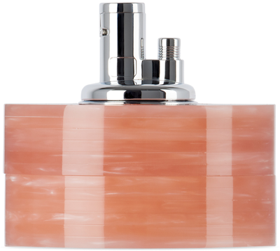 Shop Edie Parker Pink Tabletop Lighter In Rose Quartz