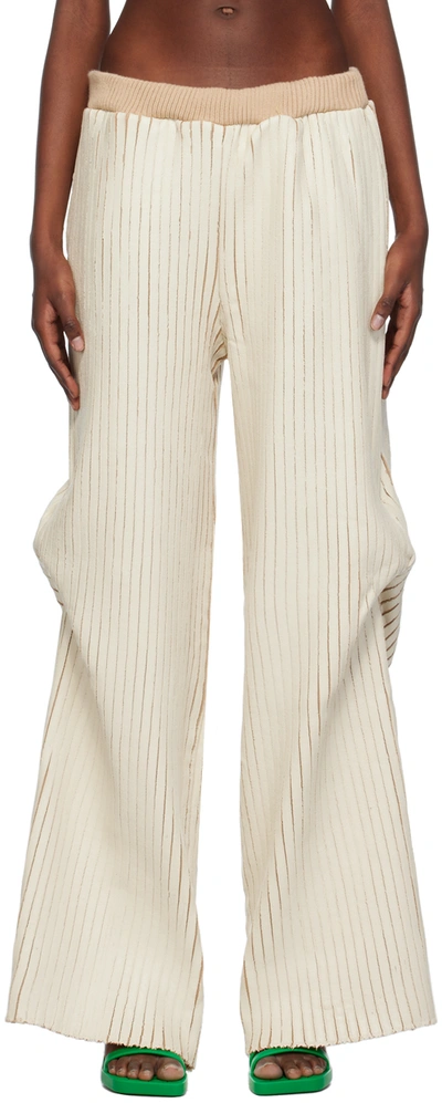 Shop Stanley Raffington Ssense Exclusive Off-white & Beige Trousers In Cream