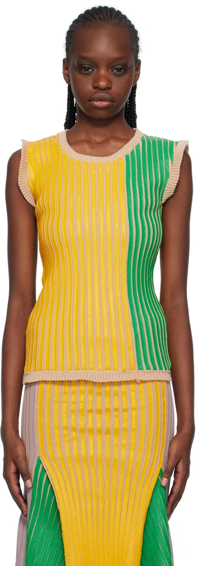 Shop Stanley Raffington Ssense Exclusive Green & Yellow Tank Top In Yellow/green