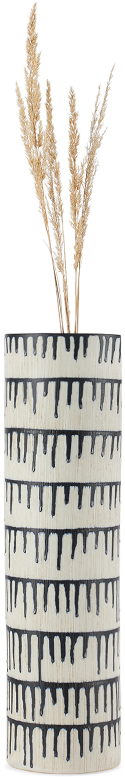 L'objet Vases Black And White Uni In White Black