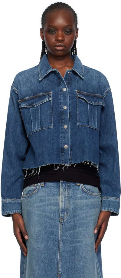 Shop Agolde Blue Nyx Denim Shirt In Pathway