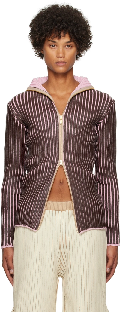 Shop Stanley Raffington Ssense Exclusive Brown & Pink Sweater In Dark Brown