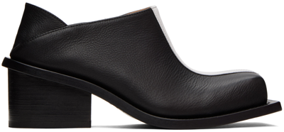 Shop Fidan Novruzova Ssense Exclusive Black & White Fonda Chunky Heel Mules In Black/white
