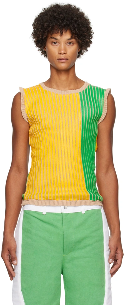 Shop Stanley Raffington Ssense Exclusive Green & Yellow Tank Top In Green/yellow