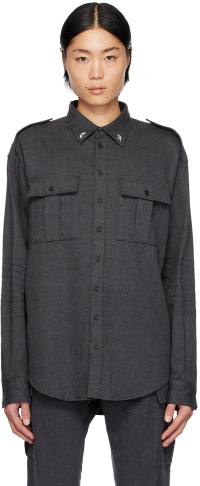Shop Dsquared2 Gray Uniform Shirt In 860 Grey