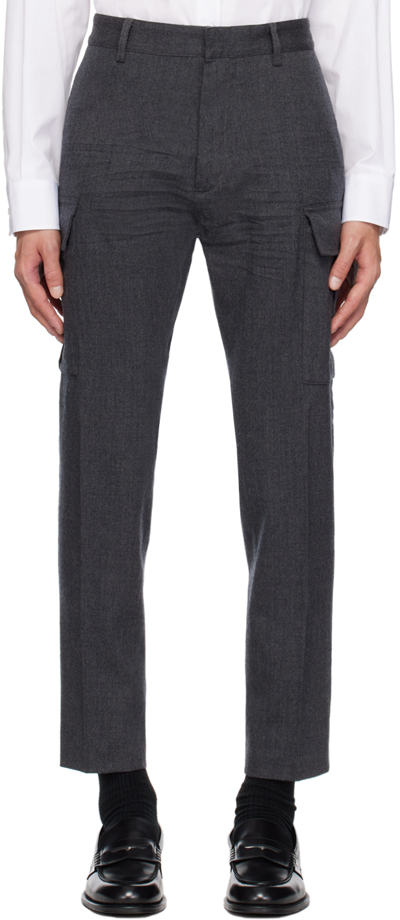 Shop Dsquared2 Gray Cigarette Trousers In 860 Grey