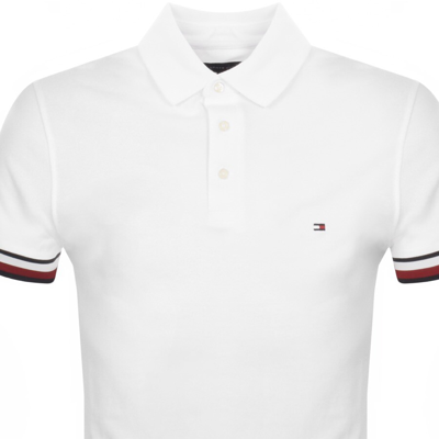 Shop Tommy Hilfiger Slim Fit Polo T Shirt White