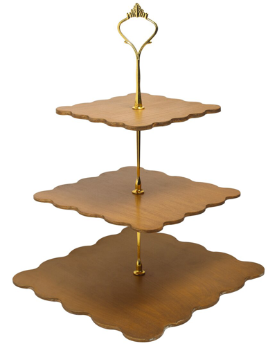 Shop Tiramisu Three-tier Yellow Resin Dessert Stand