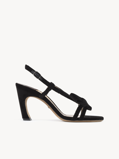 Sandal noir top a talon