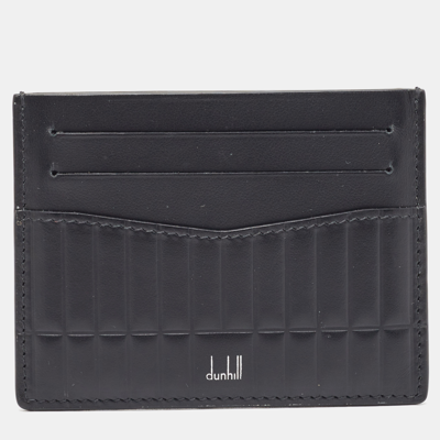 Pre-owned Dunhill Black Debossed Leather Rollagas Card Holder