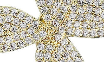 Savvy Cie Jewels Large Prime Rose Pavé Stud Earrings In Gold