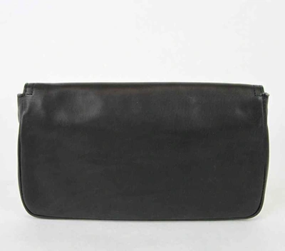 Shop Bottega Veneta Women's Leather Clutch Bag W/woven Detail Black