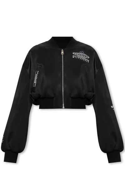 Shop Dolce & Gabbana Zip Up Bomber Jacket In Black