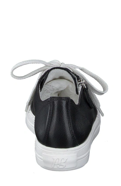 Shop Paul Green Tamara Cupsole Sneaker In Black Leather