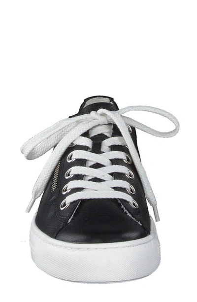 Shop Paul Green Tamara Cupsole Sneaker In Black Leather