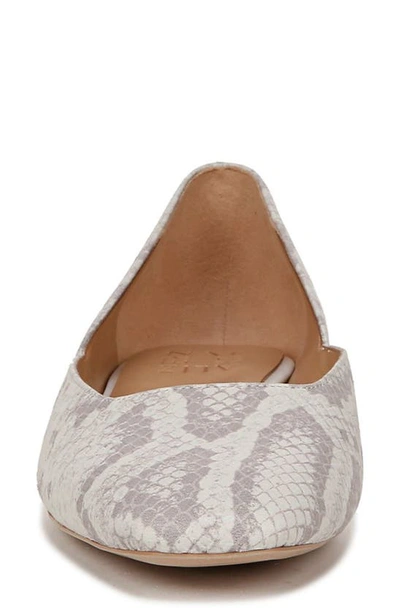 Shop Naturalizer Cody Skimmer Flat In White Snake Pattern Leather