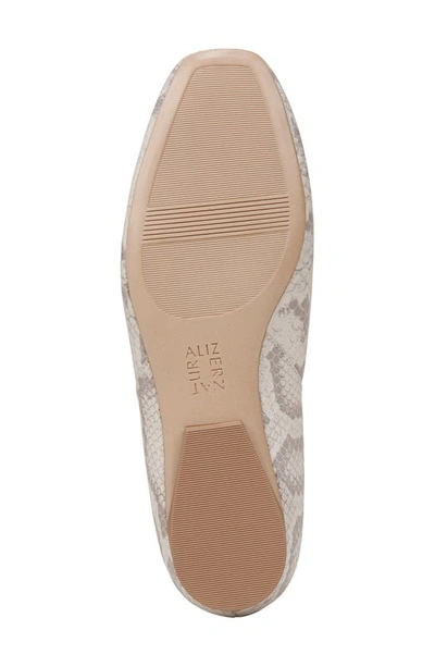 Shop Naturalizer Cody Skimmer Flat In White Snake Pattern Leather