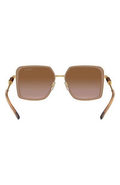 Shop Versace 56mm Gradient Square Sunglasses In Brown
