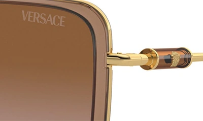 Shop Versace 56mm Gradient Square Sunglasses In Brown