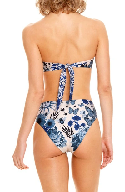 Shop Agua Bendita Darya Strapless Bandeau Bikini Top In Multicolor
