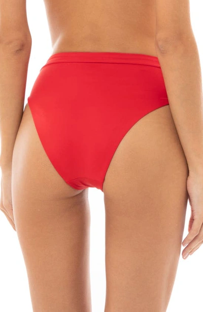 Shop Agua Bendita Penelope High Waist Bikini Bottoms In Red