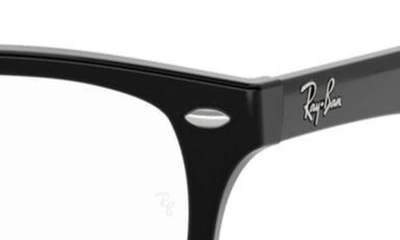 Shop Ray Ban 55mm Square Blue Light Blocking Glasses In Black