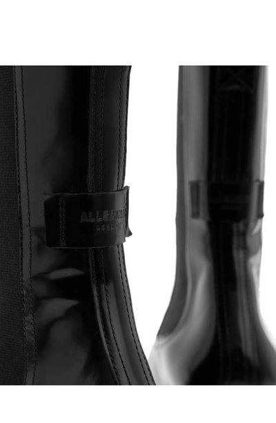 Shop Allsaints Lottie Chelsea Boot In Black Shine