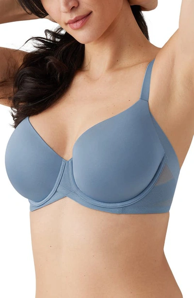 Shop Wacoal Ultimate Side Smoother Underwire T-shirt Bra In Windward Blue
